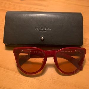 Rag and Bone Red Sunglasses